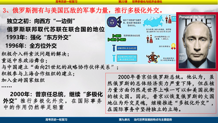 2023届高考一轮复习纲要（下）第22课 世界多极化与经济全球化课件(共40张PPT)