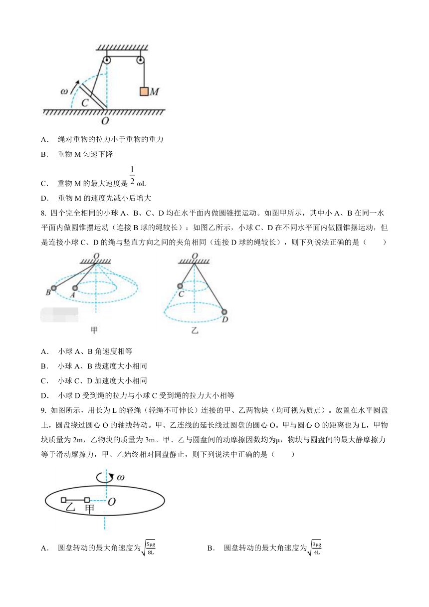 辽宁省沈阳市名校2022-2023学年高一下学期4月第一次月考物理试题（含答案）