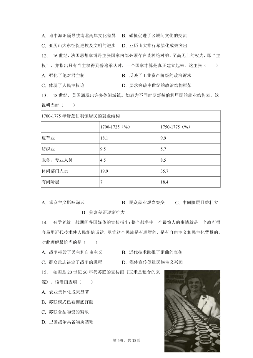 2023年广东省佛山市高考历史质检试卷（二）（含解析）