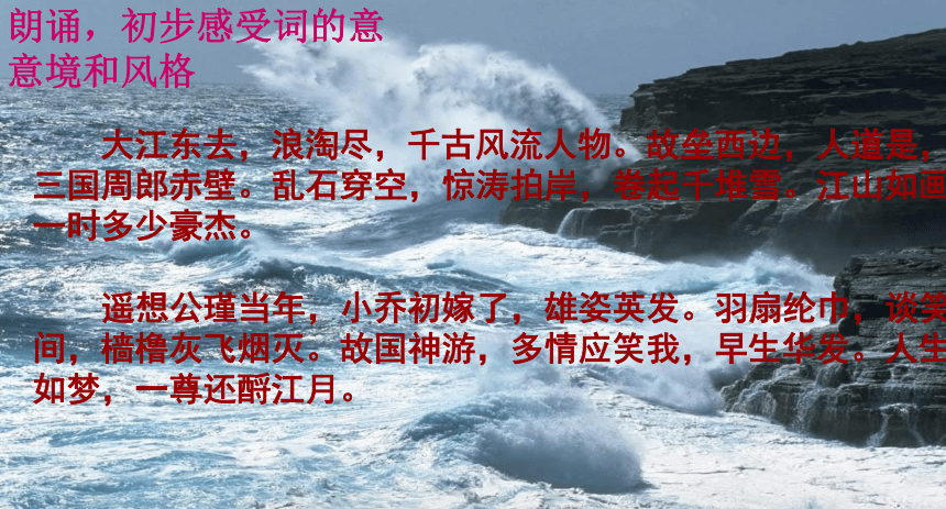 2021-2022学年人教版高中语文必修四第二单元5.《念奴娇·赤壁怀古》课件（21张PPT）