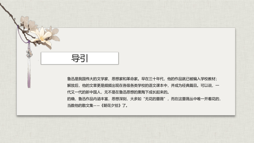 初中语文名著导读《朝花夕拾》消除与经典的隔膜 课件（65张PPT）