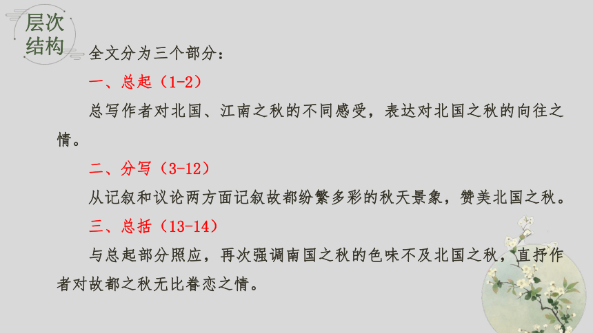 高中语文统编版必修上册14.1《故都的秋》课件（共45张ppt）