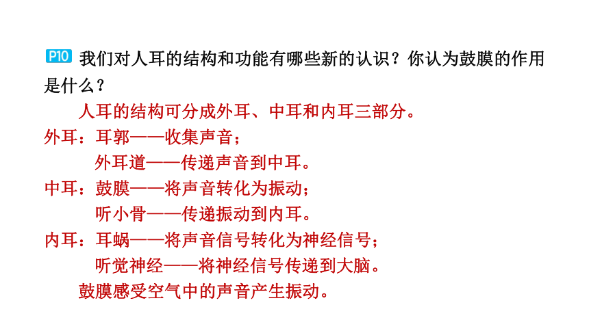 教科版科学四年级上册教材研讨问题参考答案课件（21张PPT)