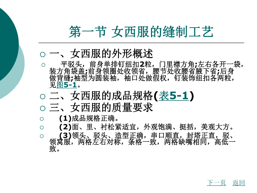 第5章 女装的缝制工艺 课件(共145张PPT) - 《服装缝制工艺》同步教学（北京理工版）