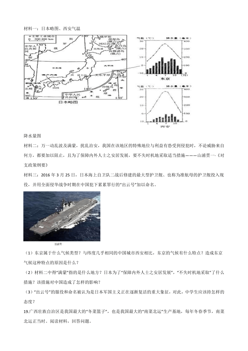 第八单元 共同面对前所未有的全球性问题单元测试（2）（含答案）