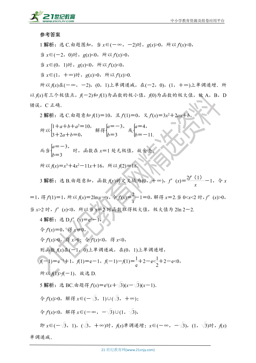 【数学总复习-对点练习】RJA 第三章 第3讲　导数与函数的极值、最值