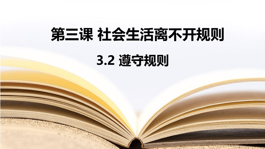 3.2遵守规则  课件(共30张PPT) 统编版道德与法治八年级上册