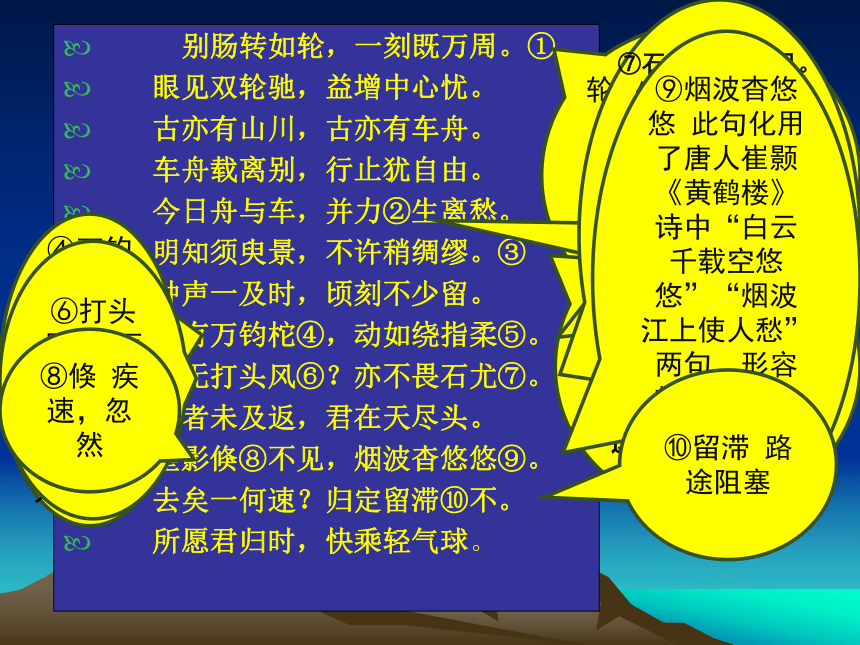 人教版高中语文选修--中国古代诗歌散文欣赏--第一单元《今别离(其一)》课件(共24张PPT)