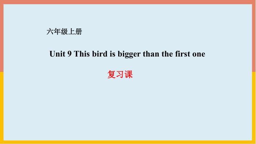 湘少版英语六年级上册  Unit 9 This bird is bigger than the first one 复习课件