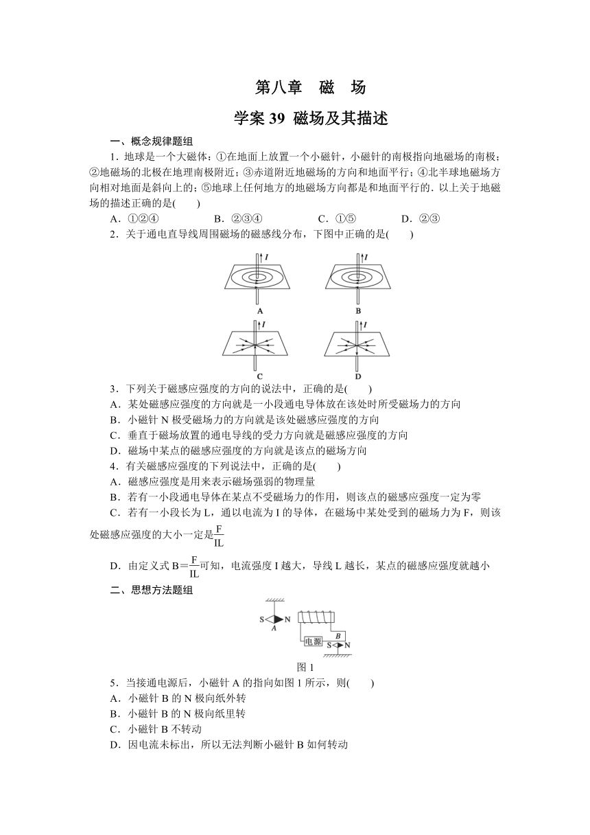 高考物理一轮复习学案 39 磁场及其描述（含答案）