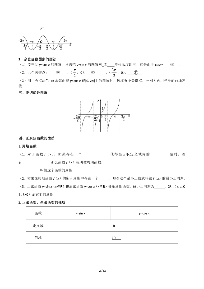 苏教版（2019）高中数学必修第一册 7.3 三角函数的图象和性质 导学案（含解析）