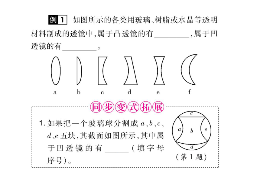 2021-2022学年八年级上册人教版物理习题课件 第五章 第1节 透镜(共30张PPT)