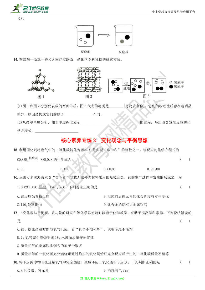 〖卷09〗2022年化学中考热点题型透视：题型九  核心素养专练大全（含解析）