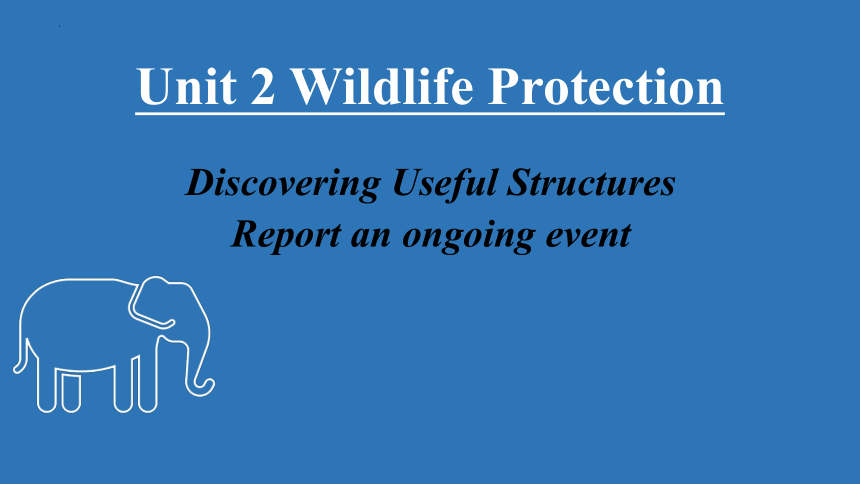 人教版（2019)必修第二册Unit 2 Wildlife protection  Discovering Useful Structures 课件-(共12张PPT)