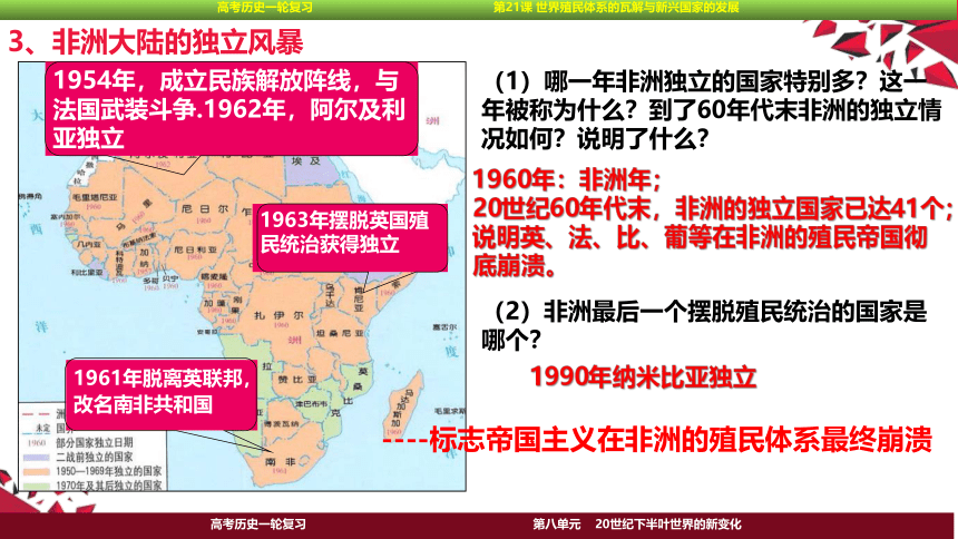 2023届高考一轮复习纲要下第21课 世界殖民体系的瓦解与新兴国家的发展课件(共45张PPT)