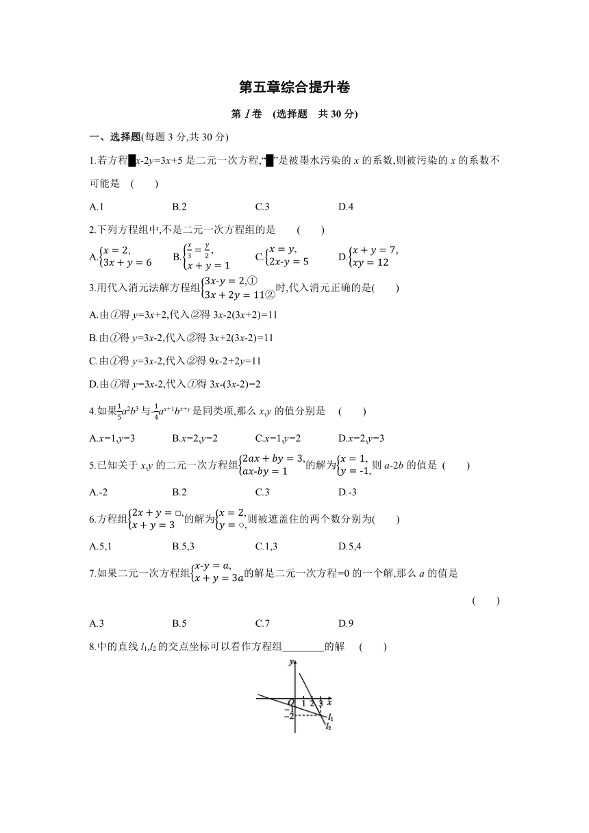 北师大版数学八年级上册 第5章　二元一次方程组  综合提升卷（word版 含解析）