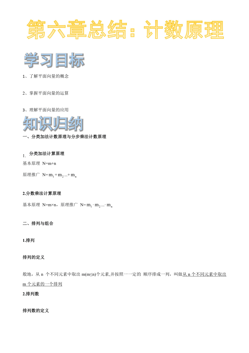 （机构适用）第6章计数原理总结-【新教材】2020-2021学年人教A版（2019）高中数学选择性必修第三册学案（Word含答案）