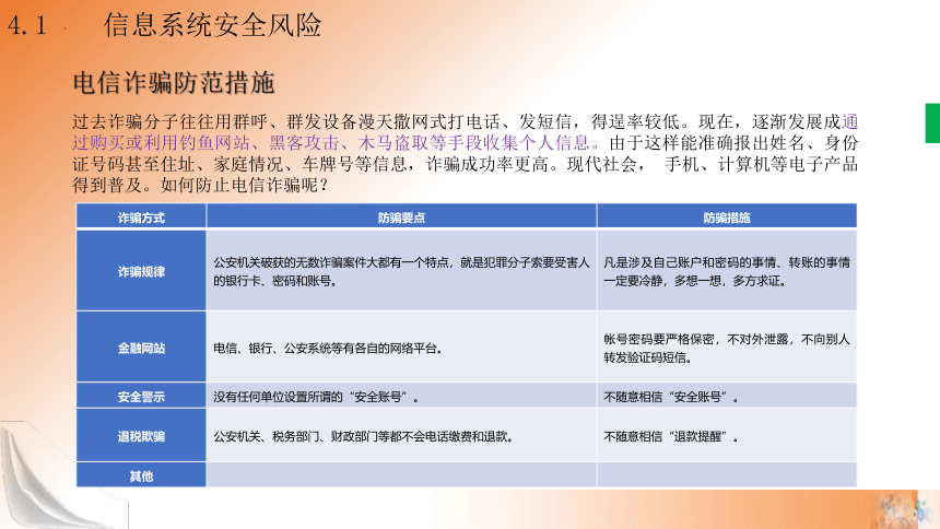 4.1 信息系统安全风险 课件(共21张PPT)高一信息技术课件（教科版2019必修2）