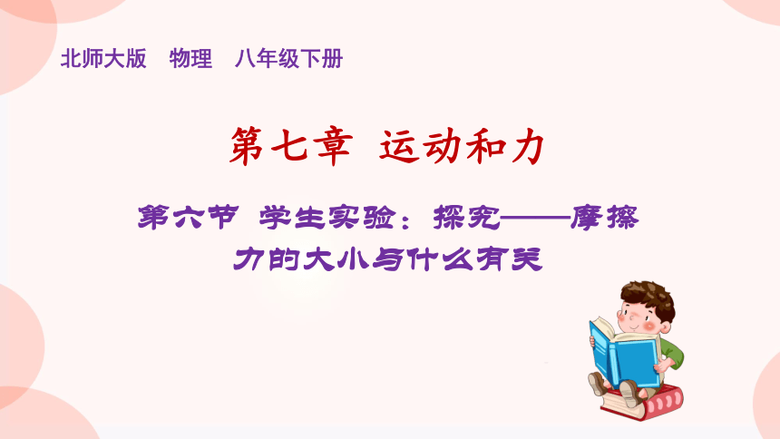 7.6 学生实验：探究——摩擦力的大小与什么有关 课件（共35张PPT）2022-2023学年北师大版物理八年级下册