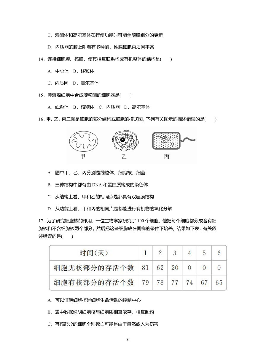 安徽省定远县育才学校2020-2021学年高二下学期5月周测（5月17日）生物试题      含答案