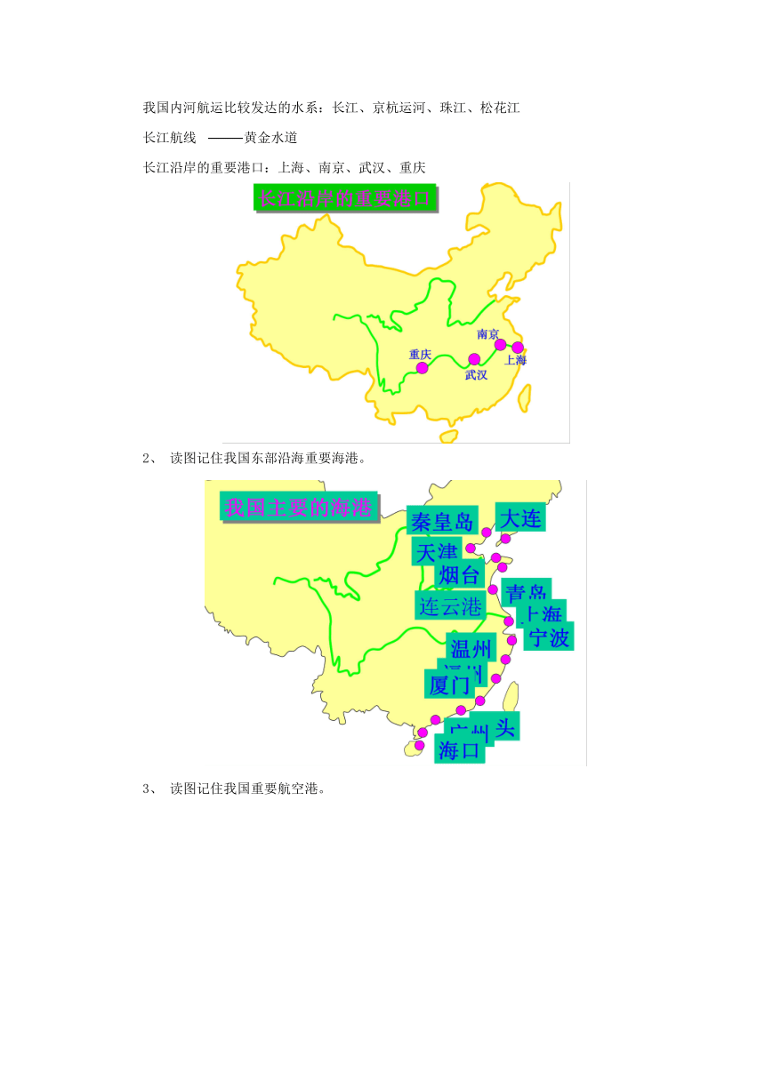 2022-2023学年湘教版地理八年级上册4.3交通运输业 导学案