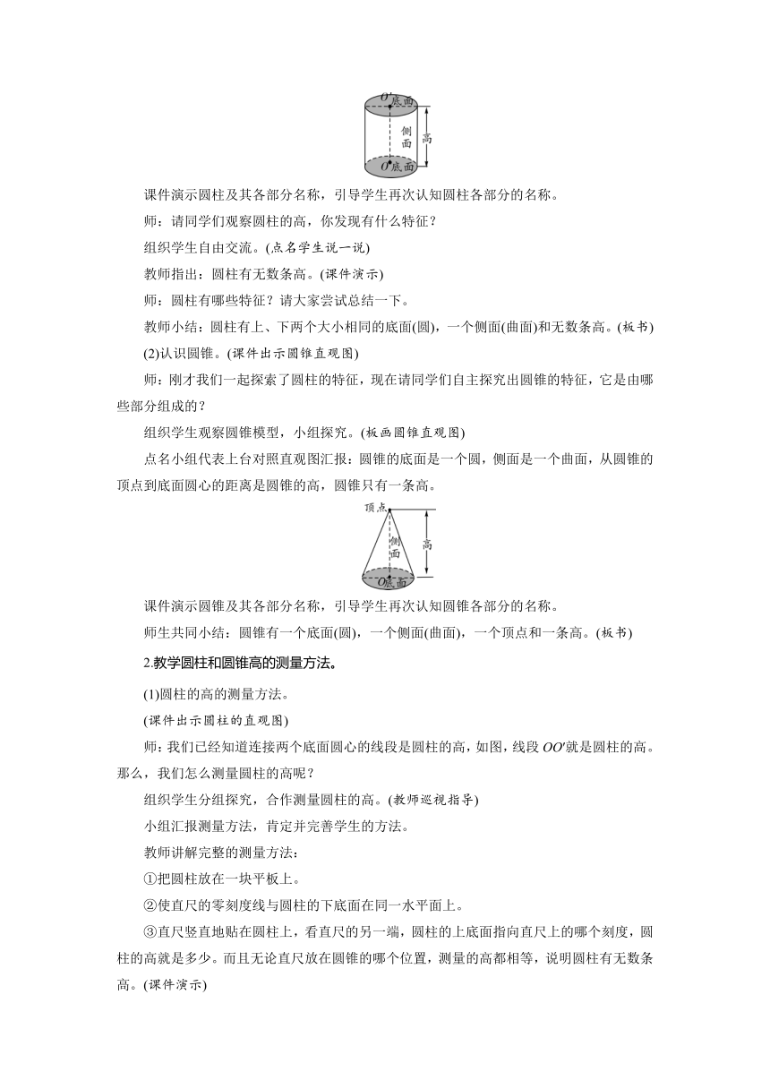 北师大版六年级数学下册1.2　面的旋转(二)  教案