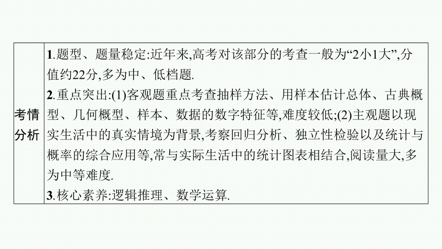 2023届高考二轮总复习课件（适用于老高考旧教材） 数学（文）专题四 概率与统计(共122张PPT)