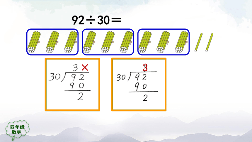 人教版四年级数学上册教学课件-除数是两位数的笔算除法（第1课时）（22张ppt）