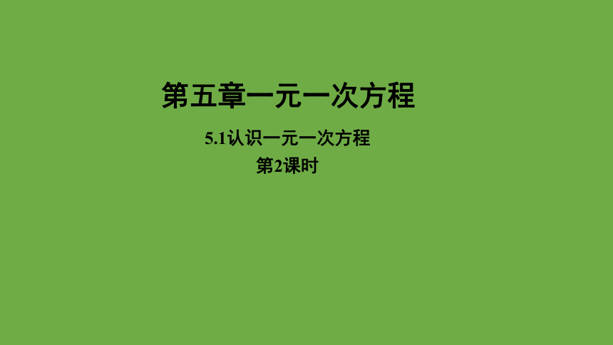 5.1《认识一元一次方程》第2课时教学课件 (共25张PPT)数学北师大版 七年级上册