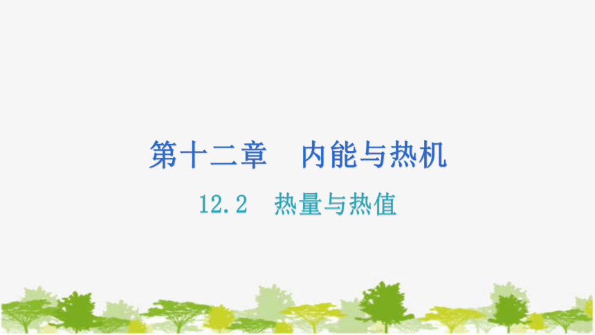 沪粤版九年级上册物理 12.2  热量与热值 习题课件 (共37张PPT)