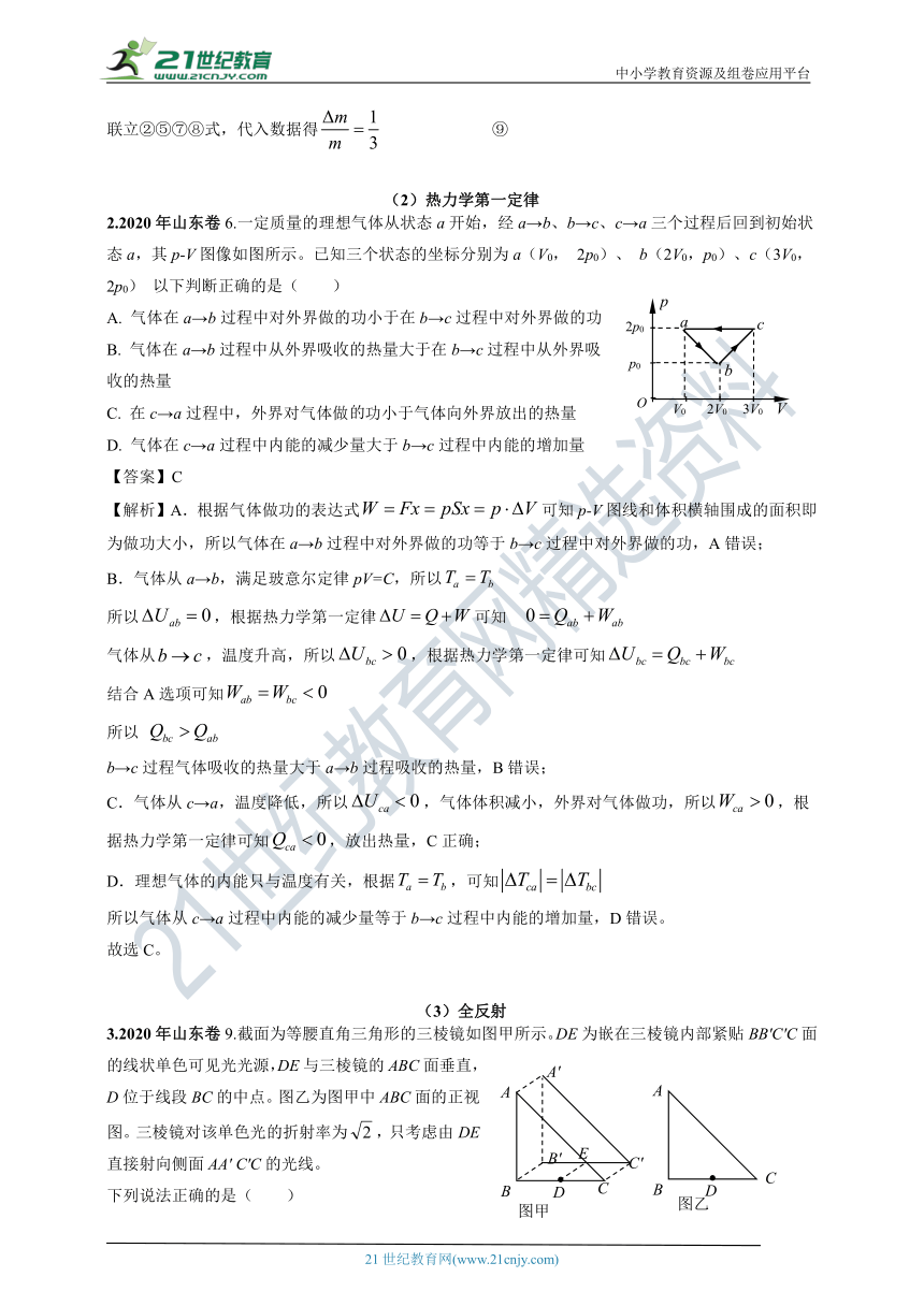 【新高考】山东省2011-2020年高考试卷分类汇编之16—其它（解析卷）