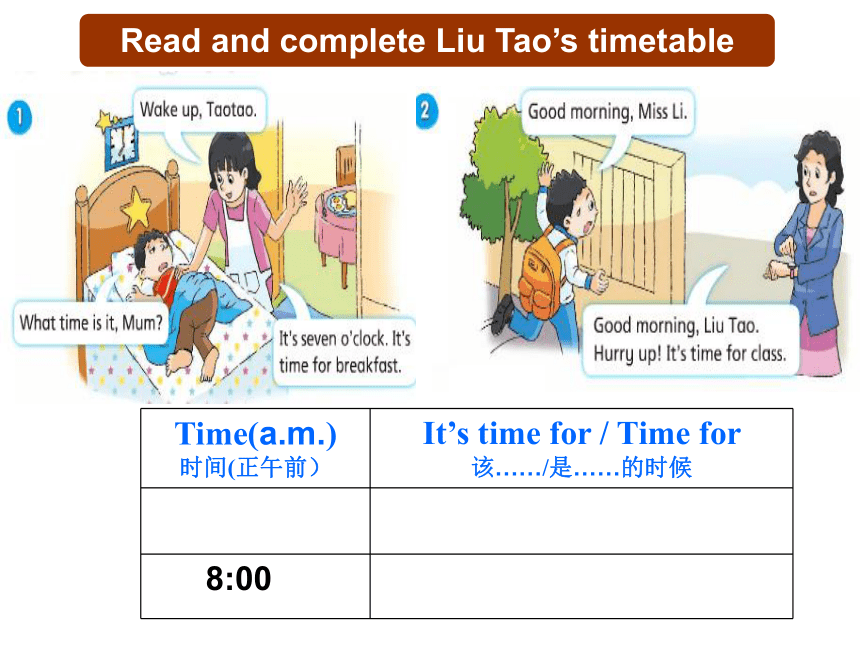 Unit 6 What time is it（Story time）课件(共24张PPT)