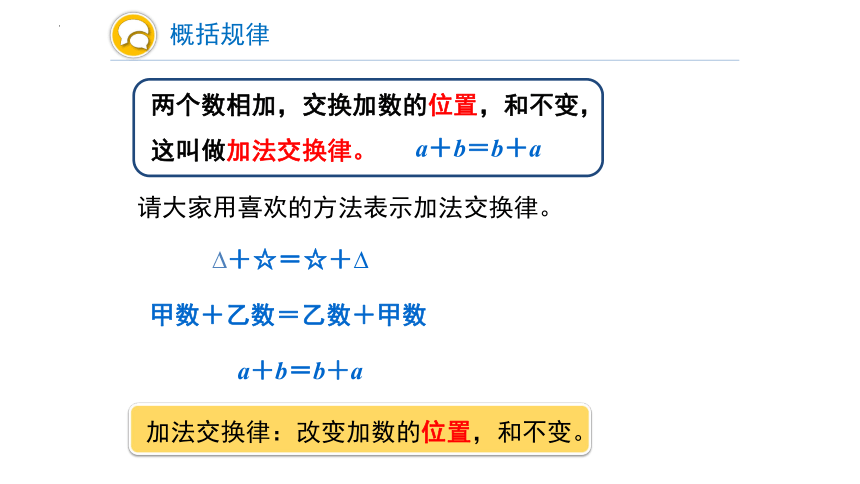 四年级下册数学  3.1加法交换律和结合律  课件（17张PPT）