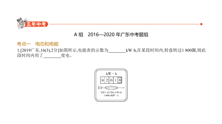 2021年物理中考复习广东专用 专题十三　电功和电功率课件（184张PPT）