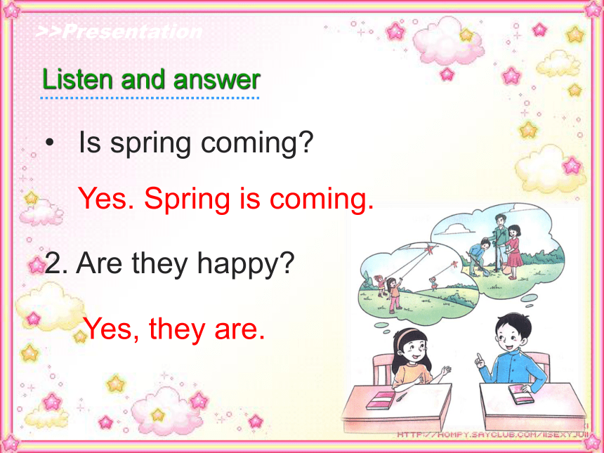 Unit 2 Spring Is Coming-Part A课件（共17张PPT）