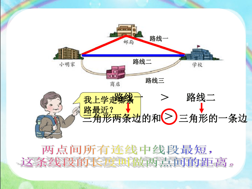 青岛版五四制数学四上 4.2.1三角形的三边关系 课件（14张ppt）