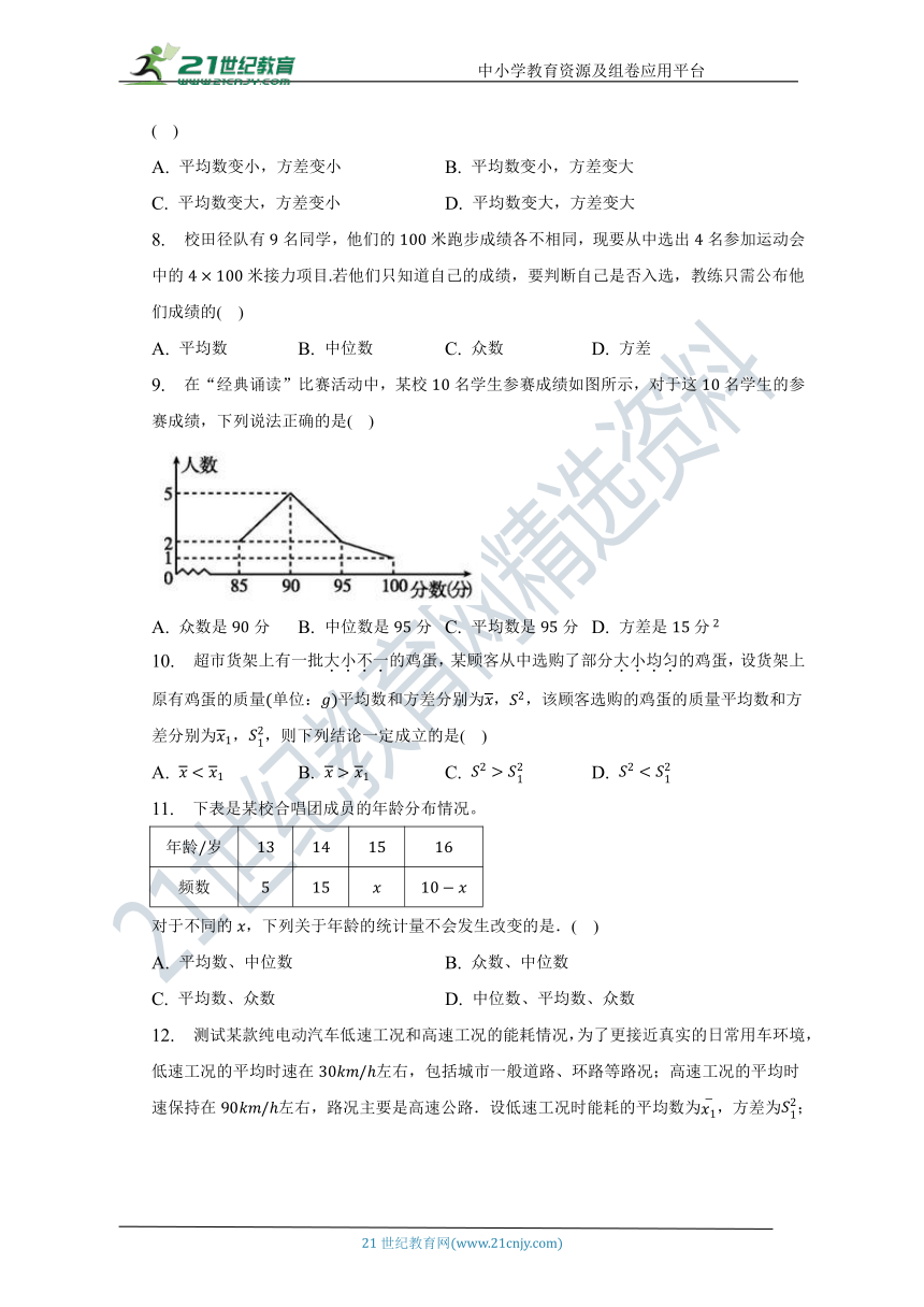 第三章 数据分析初步单元测试卷（含答案）