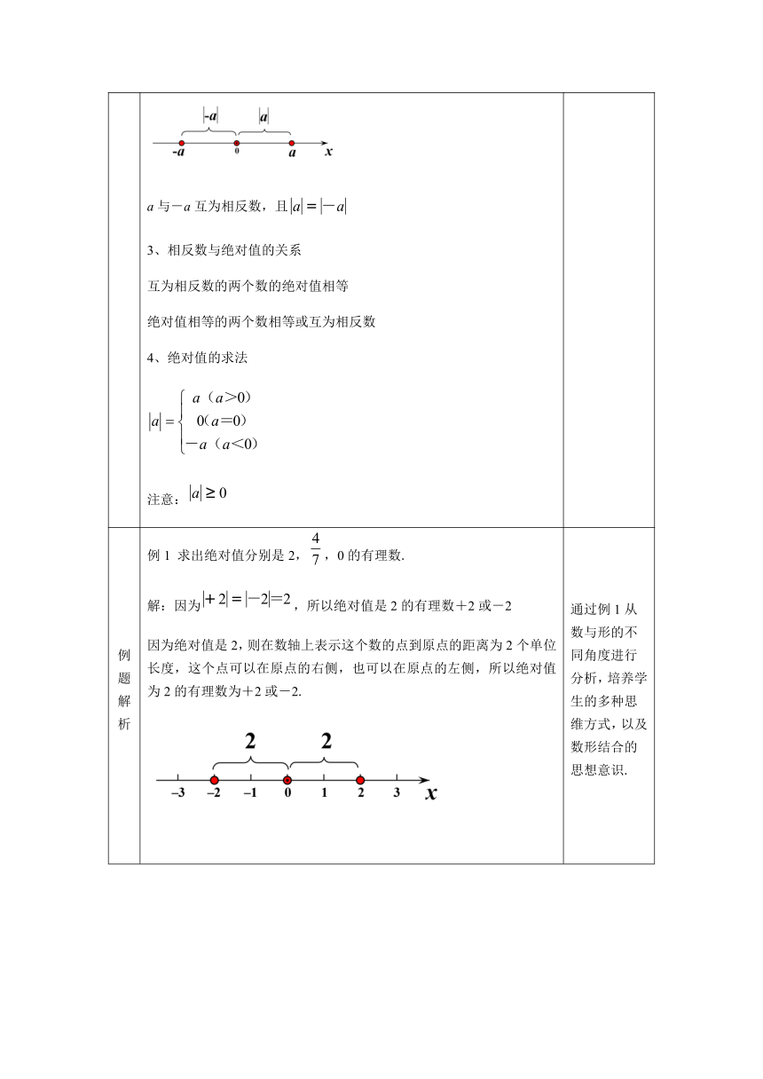 京改版七年级上册数学 1.3相反数与绝对值3教案