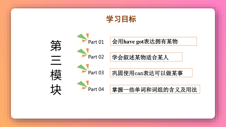 【外研版（一年级起点）】五年级下册 Module3 同步知识梳理课件（共20张PPT）