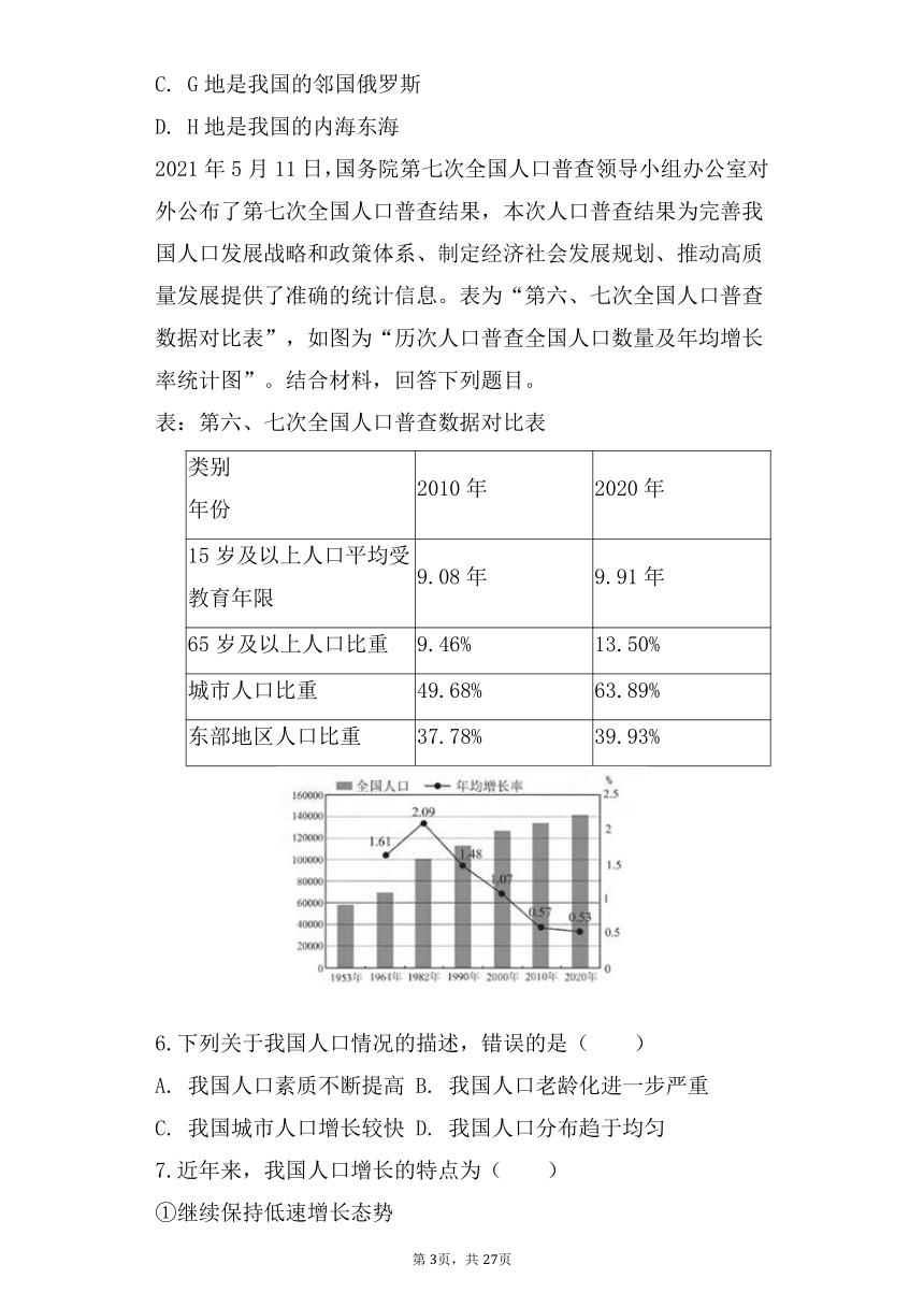 2021-2022八年级地理上期末预测试卷04（含Word解析）