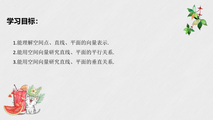 1.4.1  用空间向量研究直线、平面的位置关（共30张ppt)   数学人教A版（2019）选择性必修第一册