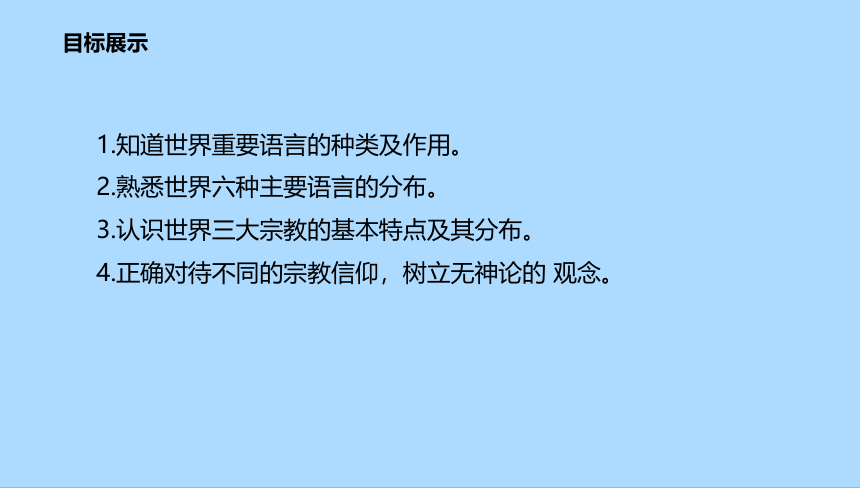 2022-2023学年湘教版七年级地理上册3.3语言和宗教课件(共21张PPT)