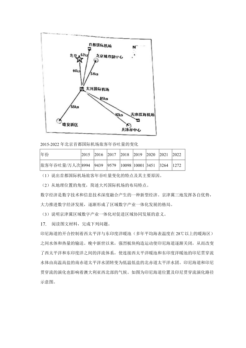 2023年山东省济南市高考地理一模试卷（解析版）