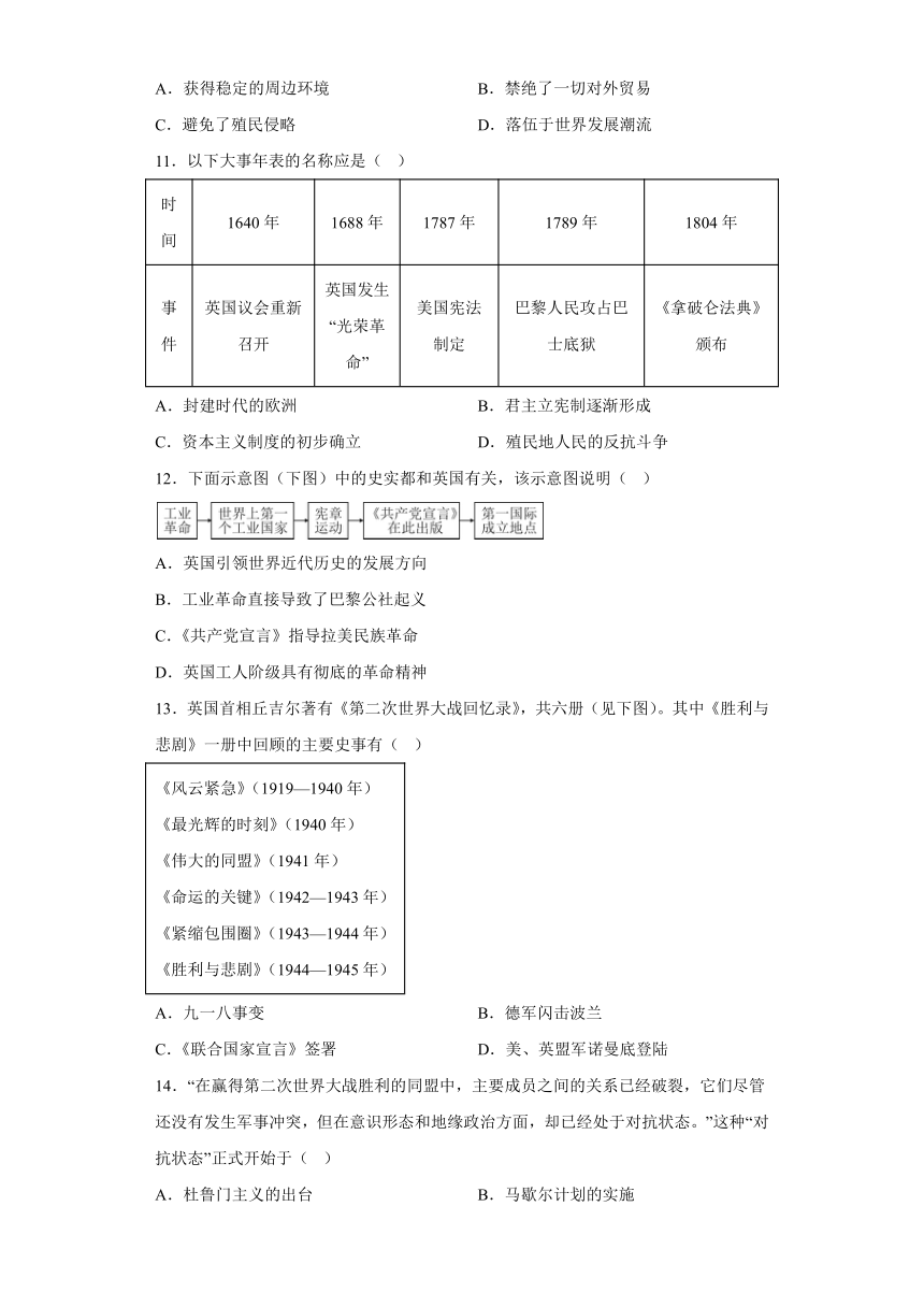 山东省泰安市东平县2023-2024学年（五四学制）八年级上学期期末历史试题（含解析）