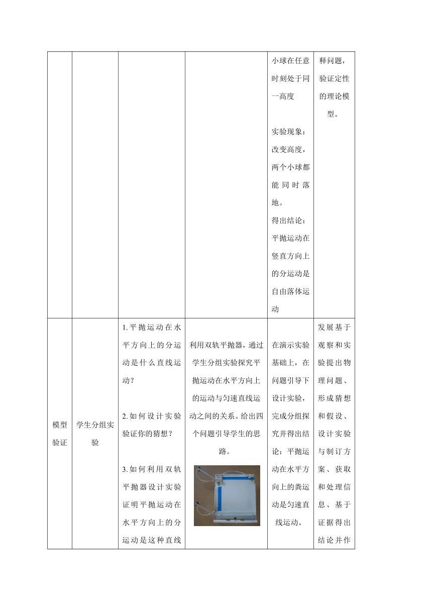 5.4 抛体运动的规律 教案