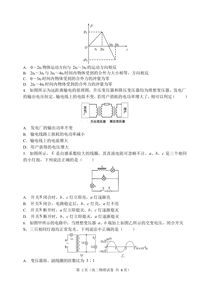 辽宁省大连市金普新区2020-2021学年高二上学期期末检测考试物理试卷 Word版含答案