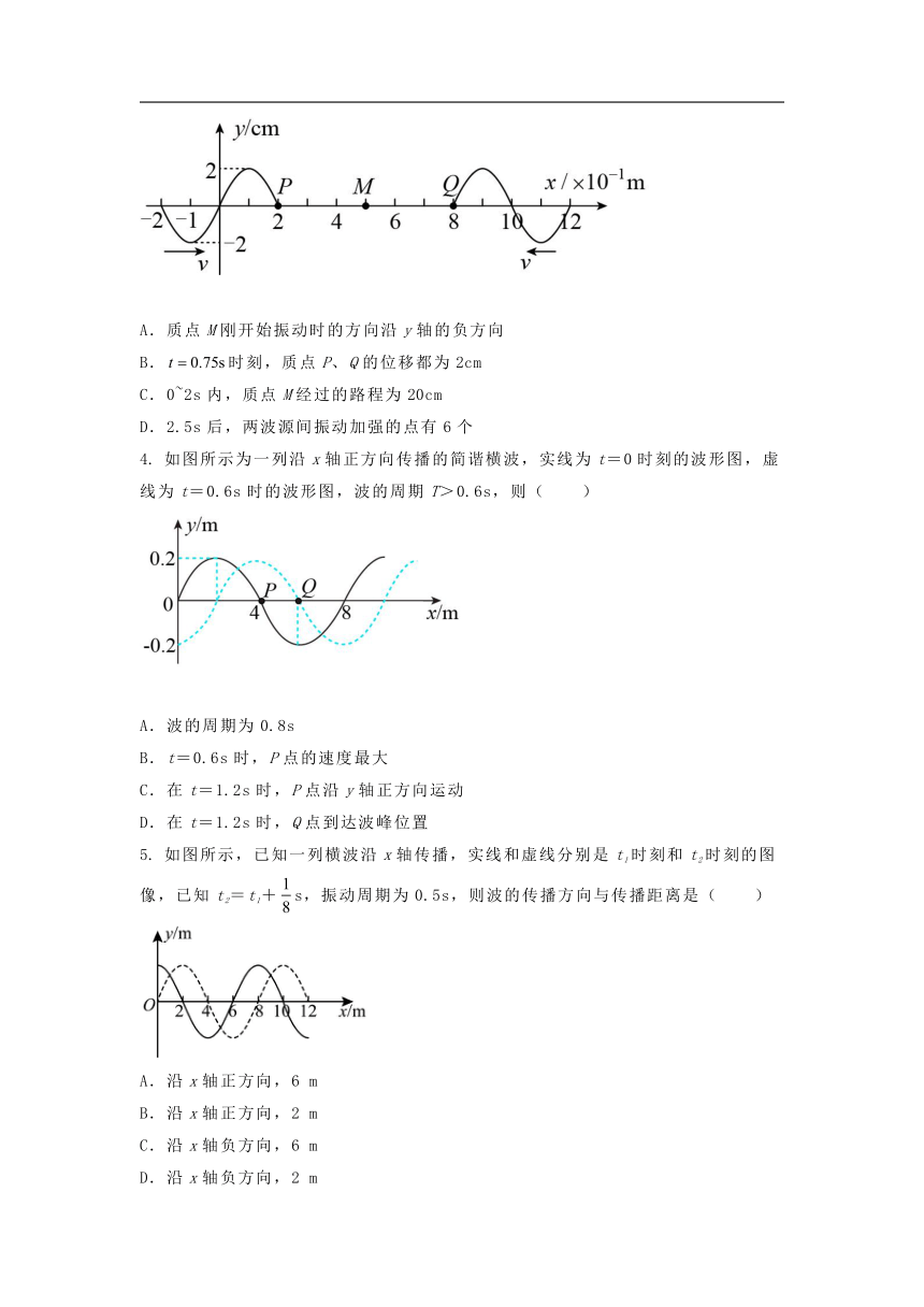 选择性必修第一册物理沪教版3.2机械波的描述课堂选择题专练（含答案）