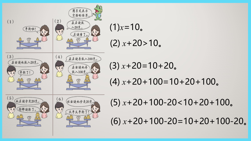 五年级上册数学冀教版8.2等式的性质（课件）(共18张PPT)