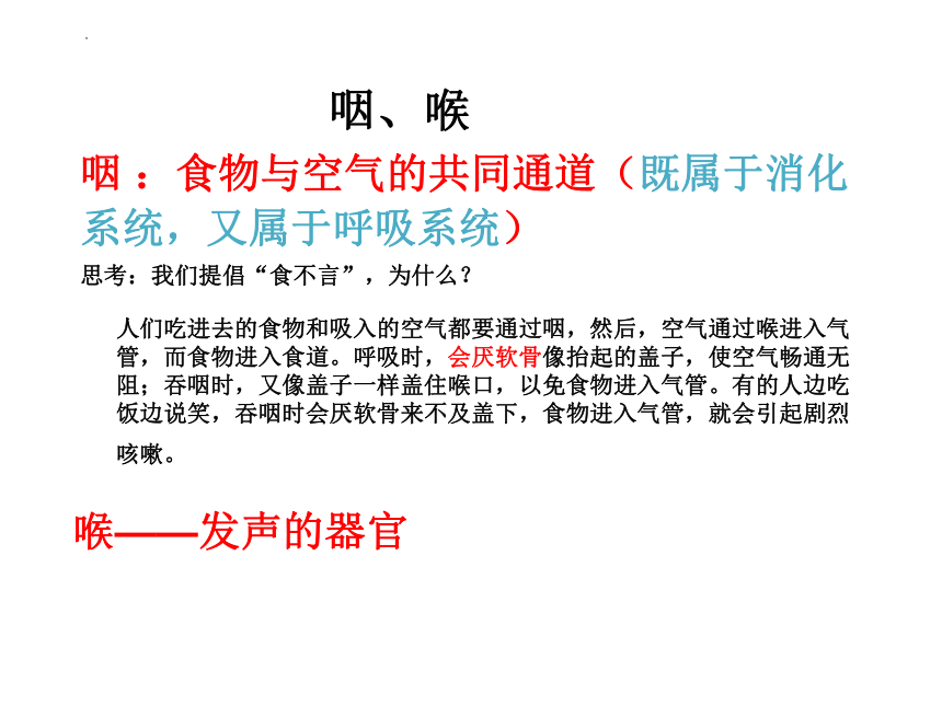 3.2.1  人体与外界的气体交换  课件(共52张PPT)2022-2023学年济南版生物七年级下册