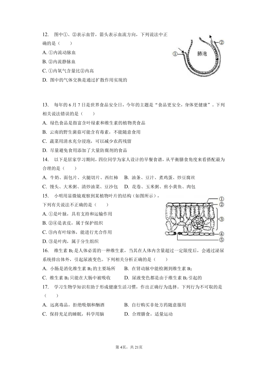 2022-2023学年山东省菏泽市牡丹区九年级（下）开学生物试卷（含解析）